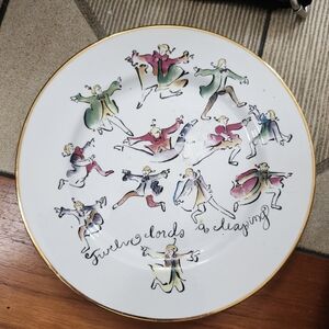 Rosanna Twelve Lords A Leaping White Salad Plate 8 Inch